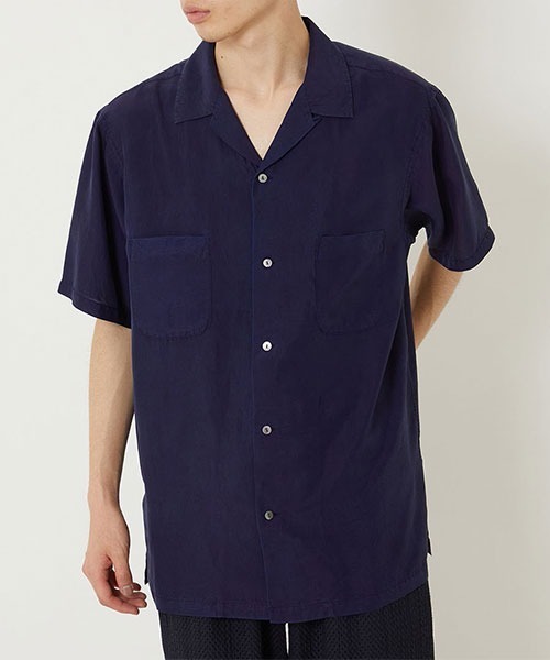 BLUE BLUE JAPAN（ブルーブルージャパン）の「シルクハブタエ ホンアイショートスリーブシャツ（シャツ/ブラウス・メンズ・A・XL/L/S/XS）」の2枚目の写真