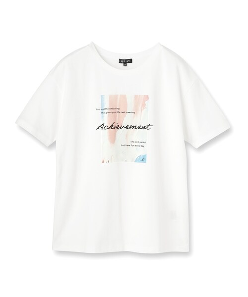 INDIVI(インディヴィ)の「【UVケア/選べるグラフィック】スムースジャージTシャツ(Tシャツ/カットソー・レディース・ホワイト系9/チャコール/ホワイト系その他/ホワイト/チャコールグレー/ホワイト系6/ライトグレー系/ライトグレー/ホワイト系1/ホワイト系その他6・38/34/15 /13/12/05/19)」の16枚目の写真