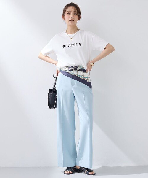 INDIVI(インディヴィ)の「【UVケア/選べるグラフィック】スムースジャージTシャツ(Tシャツ/カットソー・レディース・ホワイト系9/チャコール/ホワイト系その他/ホワイト/チャコールグレー/ホワイト系6/ライトグレー系/ライトグレー/ホワイト系1/ホワイト系その他6・38/34/15 /13/12/05/19)」の13枚目の写真