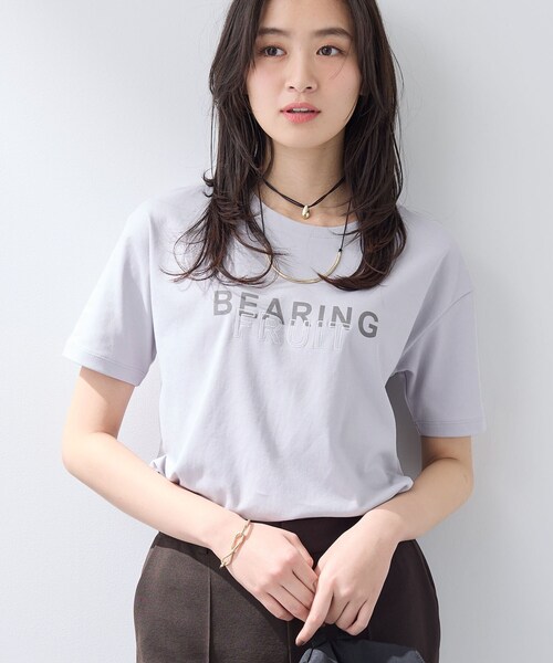 INDIVI(インディヴィ)の「【UVケア/選べるグラフィック】スムースジャージTシャツ(Tシャツ/カットソー・レディース・ホワイト系9/チャコール/ホワイト系その他/ホワイト/チャコールグレー/ホワイト系6/ライトグレー系/ライトグレー/ホワイト系1/ホワイト系その他6・38/34/15 /13/12/05/19)」の15枚目の写真