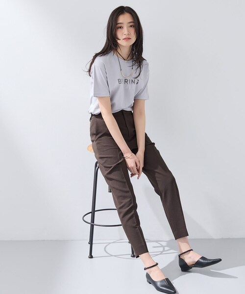 INDIVI(インディヴィ)の「【UVケア/選べるグラフィック】スムースジャージTシャツ(Tシャツ/カットソー・レディース・ホワイト系9/チャコール/ホワイト系その他/ホワイト/チャコールグレー/ホワイト系6/ライトグレー系/ライトグレー/ホワイト系1/ホワイト系その他6・38/34/15 /13/12/05/19)」の17枚目の写真