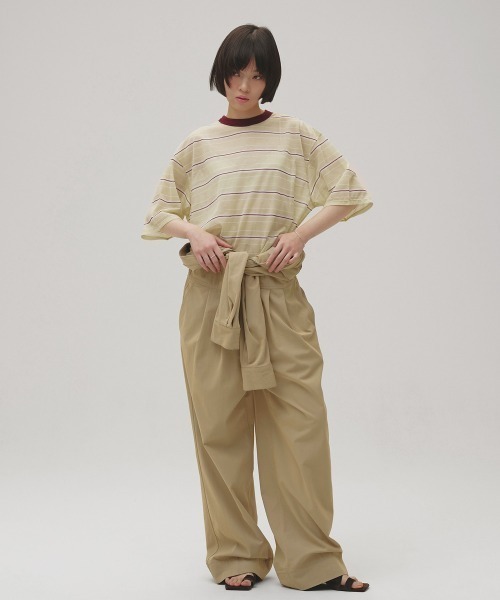 TODAYFUL(トゥデイフル)の「Sheer Border T-shirt(Tシャツ/カットソー・レディース・ライトグリーン/ブラウン/インディゴブルー・FREE)」の7枚目の写真