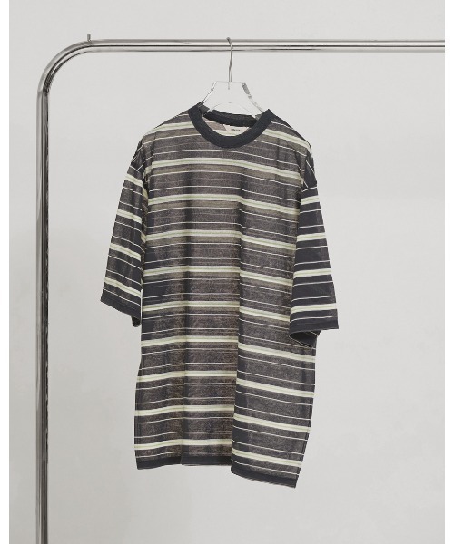 TODAYFUL(トゥデイフル)の「Sheer Border T-shirt(Tシャツ/カットソー・レディース・ライトグリーン/ブラウン/インディゴブルー・FREE)」の16枚目の写真