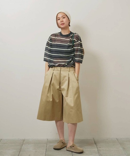 TODAYFUL(トゥデイフル)の「Sheer Border T-shirt(Tシャツ/カットソー・レディース・ライトグリーン/ブラウン/インディゴブルー・FREE)」の17枚目の写真