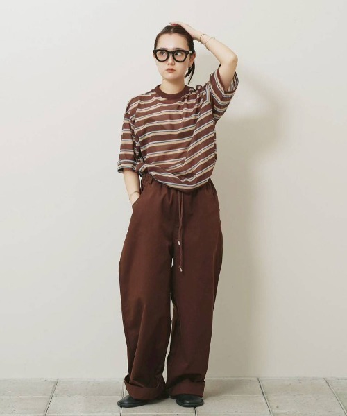 TODAYFUL(トゥデイフル)の「Sheer Border T-shirt(Tシャツ/カットソー・レディース・ライトグリーン/ブラウン/インディゴブルー・FREE)」の18枚目の写真