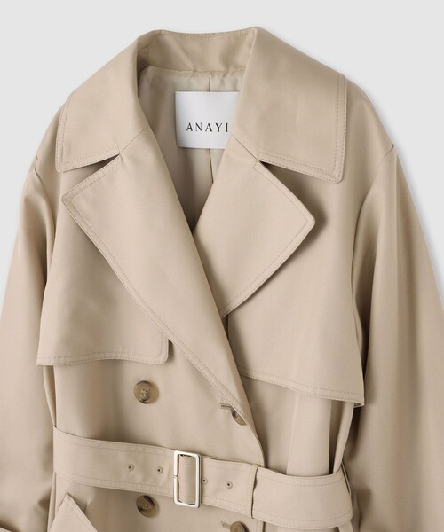 ANAYI（アナイ）の「撥水ツイルトレンチコート（トレンチコート・レディース・ベージュ・36/38）」の4枚目の写真