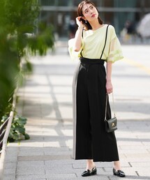 【2WAY】サスペンダー付き ワイドパンツ