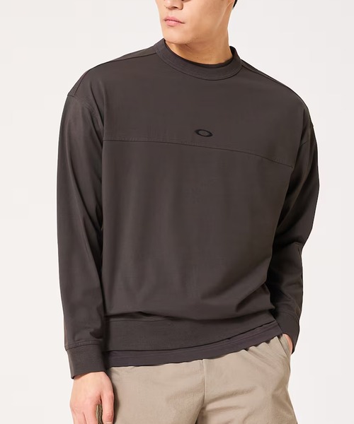 OAKLEY(オークリー)の「OAKLEY/オークリー トレーナー スウェット 接触冷感 NEW RETRO FLEECE L/S CREW スウェット 1.0 FOA408786(スウェット・メンズ・スミクロ・M/S)」の1枚目の写真