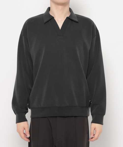 RAGEBLUE(レイジブルー)の「【LUXURY+EASY】DRAPE FABLIC SKIPPER DESIGN POLO SWEAT / ラグイージー/スキッパーポロスウェット(スウェット・メンズ・グレー系その他/ライトブルー/ブラック・LARGE/MEDIUM)」の16枚目の写真