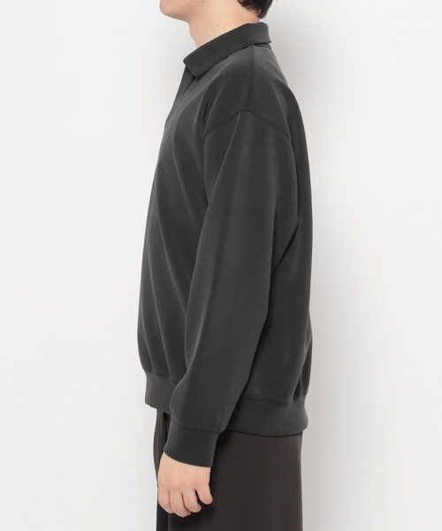 RAGEBLUE(レイジブルー)の「【LUXURY+EASY】DRAPE FABLIC SKIPPER DESIGN POLO SWEAT / ラグイージー/スキッパーポロスウェット(スウェット・メンズ・グレー系その他/ライトブルー/ブラック・LARGE/MEDIUM)」の15枚目の写真