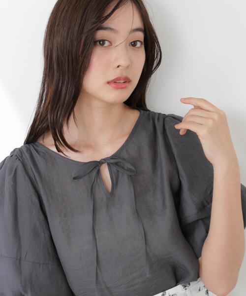 PROPORTION BODY DRESSING(プロポーションボディドレッシング)の「ボリュームスリーブブラウス / 1216110300(シャツ/ブラウス・レディース・ホワイト系その他/ダークグレー/ブルー・FREE)」の3枚目の写真