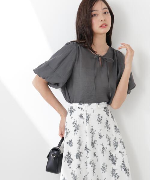 PROPORTION BODY DRESSING（プロポーションボディドレッシング）の「ボリュームスリーブブラウス / 1216110300（シャツ/ブラウス・レディース・ホワイト系その他/ダークグレー/ブルー・FREE）」の5枚目の写真