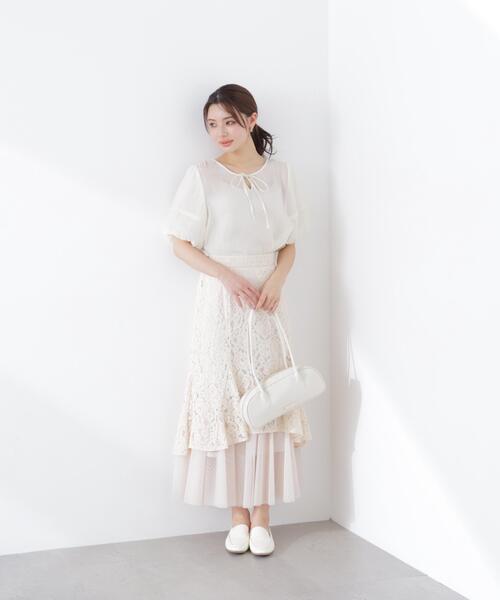 PROPORTION BODY DRESSING（プロポーションボディドレッシング）の「ボリュームスリーブブラウス / 1216110300（シャツ/ブラウス・レディース・ホワイト系その他/ダークグレー/ブルー・FREE）」の16枚目の写真