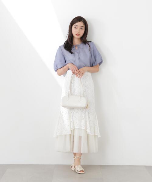 PROPORTION BODY DRESSING(プロポーションボディドレッシング)の「ボリュームスリーブブラウス / 1216110300(シャツ/ブラウス・レディース・ホワイト系その他/ダークグレー/ブルー・FREE)」の13枚目の写真