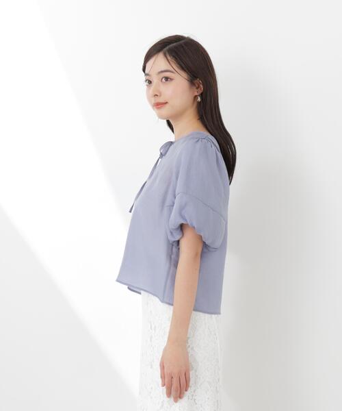 PROPORTION BODY DRESSING(プロポーションボディドレッシング)の「ボリュームスリーブブラウス / 1216110300(シャツ/ブラウス・レディース・ホワイト系その他/ダークグレー/ブルー・FREE)」の10枚目の写真