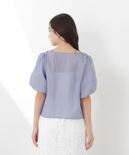 PROPORTION BODY DRESSING(プロポーションボディドレッシング)の「ボリュームスリーブブラウス / 1216110300(シャツ/ブラウス・レディース・ホワイト系その他/ダークグレー/ブルー・FREE)」の9枚目の写真