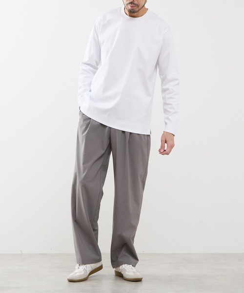 MEN'S MELROSE(メンズメルローズ)の「COOL TOUCH COTTON / シルケットスムーススタンダード長袖Tシャツ(Tシャツ/カットソー・メンズ・ブラック/ネイビー/ホワイト/グレー・4/3/5)」の15枚目の写真