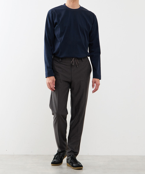 MEN'S MELROSE(メンズメルローズ)の「COOL TOUCH COTTON / シルケットスムーススタンダード長袖Tシャツ(Tシャツ/カットソー・メンズ・ブラック/ネイビー/ホワイト/グレー・4/3/5)」の22枚目の写真