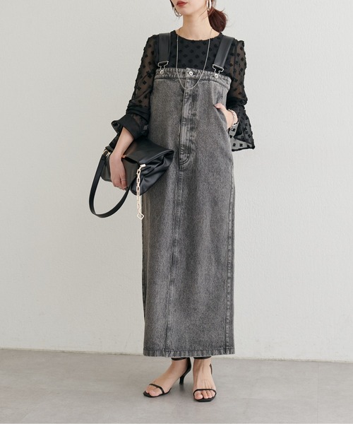 LARUTA（ラルータ）の「【LARUTA】[Yurie企画］フラワードット柄ジャガードシアーブラウス（シャツ/ブラウス・レディース・ブラック/アイボリー・FREE）」の12枚目の写真