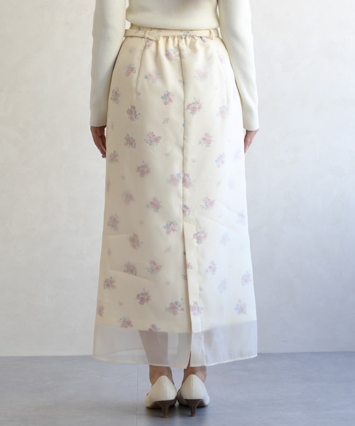 31 Sons de mode（トランテアン　ソン　ドゥ　モード）の「2026春夏新作 シアーレイヤードスカート（スカート・レディース・ライトグレー/イエロー・S/M）」の18枚目の写真