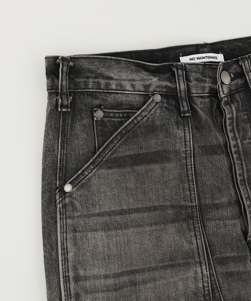 PULP/417EDIFICE（パルプフォーワンセブンエディフィス）の「NO MAINTENANCE / ノーメンテナンス JAPANESE DENIM DOUBLE KNEE（デニムパンツ・メンズ・ブラック系その他・32/30/28）」の4枚目の写真