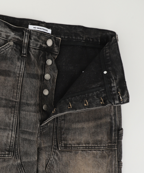 PULP/417EDIFICE（パルプフォーワンセブンエディフィス）の「NO MAINTENANCE / ノーメンテナンス JAPANESE DENIM DOUBLE KNEE（デニムパンツ・メンズ・ブラック系その他・32/30/28）」の6枚目の写真