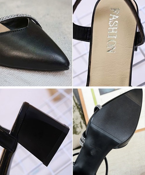 Miniministore(ミニミニストア)の「ポインテッドトゥパンプス ラインストーン(パンプス・レディース・ブラック/ライトベージュ・22.5cm/23.0cm/23.5cm/24.0cm/24.5cm)」の4枚目の写真