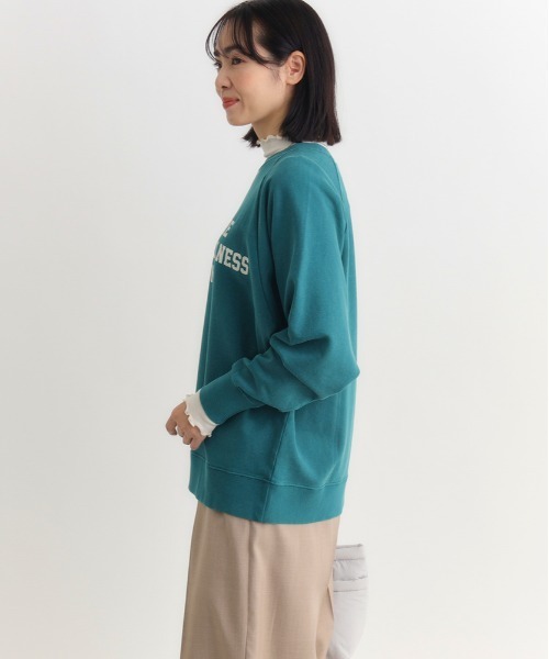 Right-on(ライトオン)の「【HONEYSUCKLE ROSE】アシッド加工ロゴスウェットプルオーバー (ヴィンテージ感 / オーバーサイズ / コットン)(スウェット・レディース・ライトイエロー/ライトグレー/グリーン/ダークグレー/ピンク・M/L/S)」の7枚目の写真