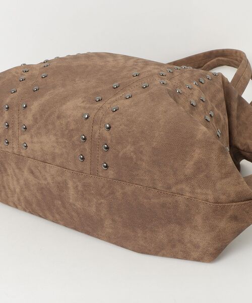 ONE DAY KMC (ワンデイケーエムシー)の「HERB/Studded 2Way Boston Bag/2ウェイボストンバッグ(ボストンバッグ・レディース・ベージュ/ブラウン/ブラック・FREE)」の5枚目の写真