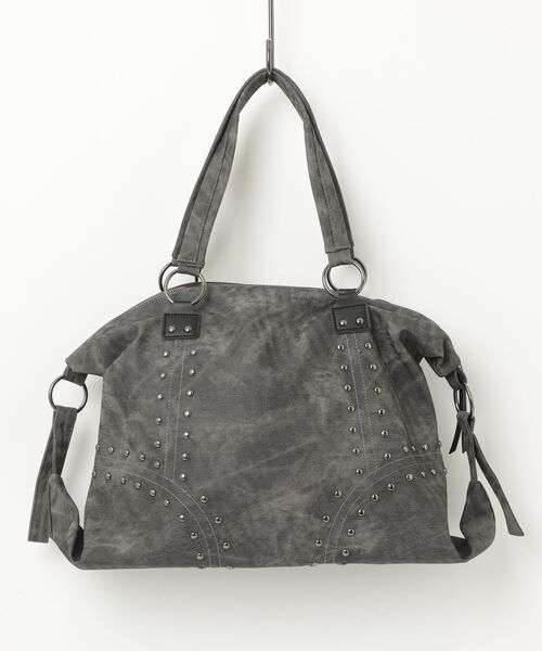 ONE DAY KMC (ワンデイケーエムシー)の「HERB/Studded 2Way Boston Bag/2ウェイボストンバッグ(ボストンバッグ・レディース・ベージュ/ブラウン/ブラック・FREE)」の8枚目の写真
