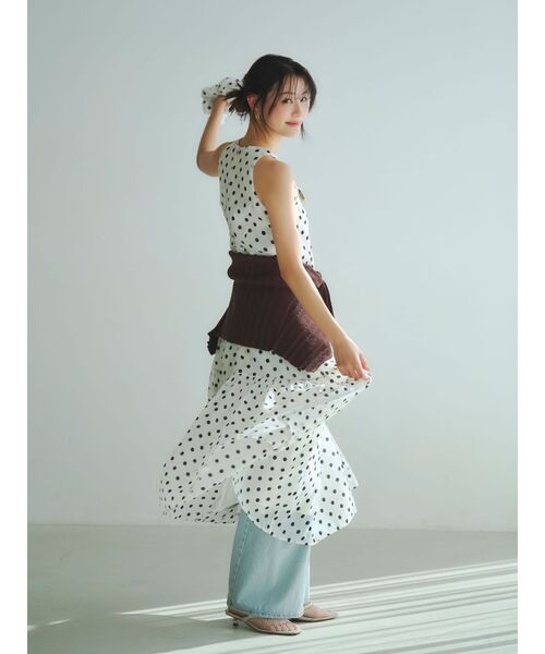 LAGUNAMOON（ラグナムーン）の「コットンアイレットニットカーディガン（カーディガン/ボレロ・レディース・アイボリー/ブラウン/オレンジ・FREE）」の11枚目の写真