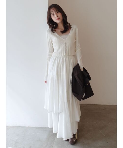 LAGUNAMOON（ラグナムーン）の「コットンアイレットニットカーディガン（カーディガン/ボレロ・レディース・アイボリー/ブラウン/オレンジ・FREE）」の13枚目の写真