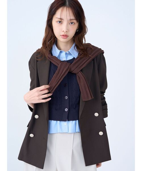 LAGUNAMOON（ラグナムーン）の「コットンアイレットニットカーディガン（カーディガン/ボレロ・レディース・アイボリー/ブラウン/オレンジ・FREE）」の17枚目の写真