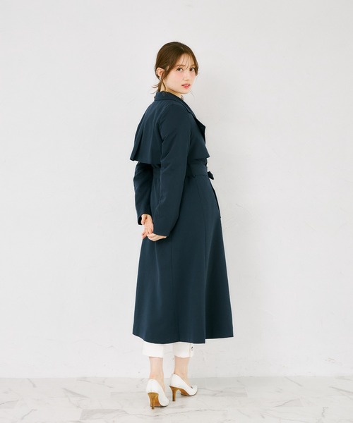 tocco closet（トッコ　クローゼット）の「２ＷＡＹ仕様ゴールド釦ヨークトレンチコート（トレンチコート・レディース・ピンク/ベージュ/ネイビー・M）」の15枚目の写真