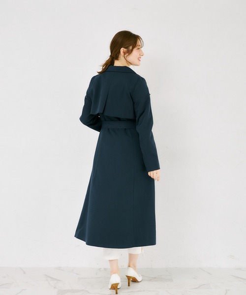 tocco closet（トッコ　クローゼット）の「２ＷＡＹ仕様ゴールド釦ヨークトレンチコート（トレンチコート・レディース・ピンク/ベージュ/ネイビー・M）」の16枚目の写真