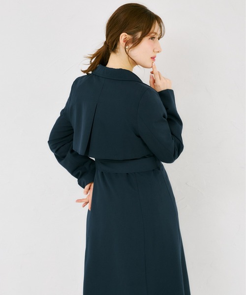 tocco closet（トッコ　クローゼット）の「２ＷＡＹ仕様ゴールド釦ヨークトレンチコート（トレンチコート・レディース・ピンク/ベージュ/ネイビー・M）」の19枚目の写真