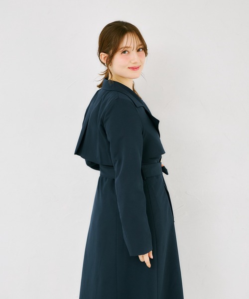 tocco closet（トッコ　クローゼット）の「２ＷＡＹ仕様ゴールド釦ヨークトレンチコート（トレンチコート・レディース・ピンク/ベージュ/ネイビー・M）」の18枚目の写真