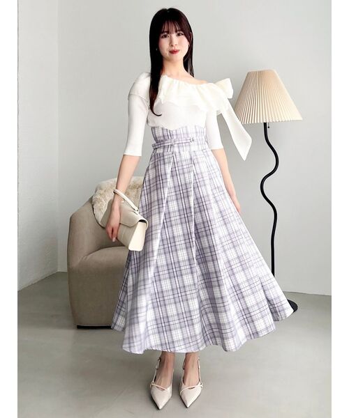 dazzlin(ダズリン)の「アシメタックコルセットスカート(スカート・レディース・その他1/ラベンダー/ベージュ・SMALL/MEDIUM)」の6枚目の写真