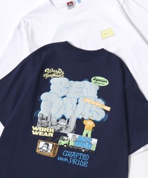 BEN DAVIS（ベンデイビス）の「BEN DAVIS/ベンデイビス OVERLAP COOL TEE/オーバーサイズ 接触冷感 ストリート ロゴ ワンポイント 半袖Tシャツ/レディース メンズ（Tシャツ/カットソー）」