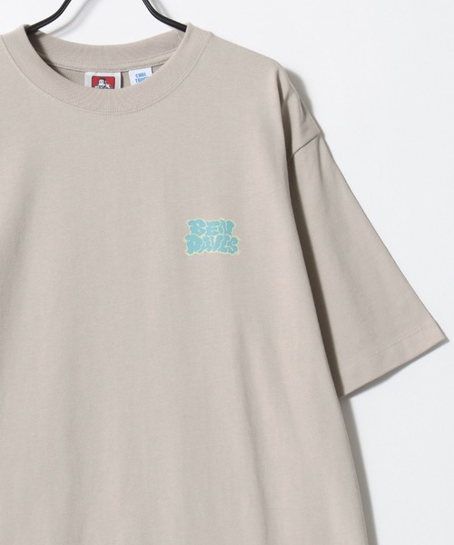 BEN DAVIS(ベンデイビス)の「BEN DAVIS/ベンデイビス OVERLAP COOL TEE/オーバーサイズ 接触冷感 ストリート ロゴ ワンポイント 半袖Tシャツ/レディース メンズ(Tシャツ/カットソー・メンズ・ブラック/ホワイト/ベージュ/ネイビー・M/L/XL)」の9枚目の写真