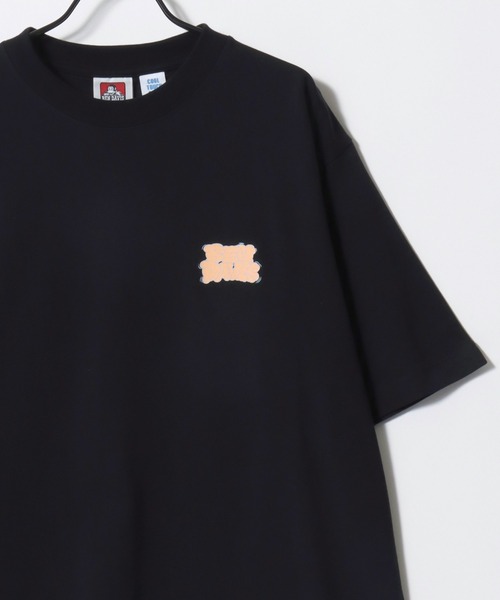 BEN DAVIS(ベンデイビス)の「BEN DAVIS/ベンデイビス OVERLAP COOL TEE/オーバーサイズ 接触冷感 ストリート ロゴ ワンポイント 半袖Tシャツ/レディース メンズ(Tシャツ/カットソー・メンズ・ブラック/ホワイト/ベージュ/ネイビー・M/L/XL)」の7枚目の写真