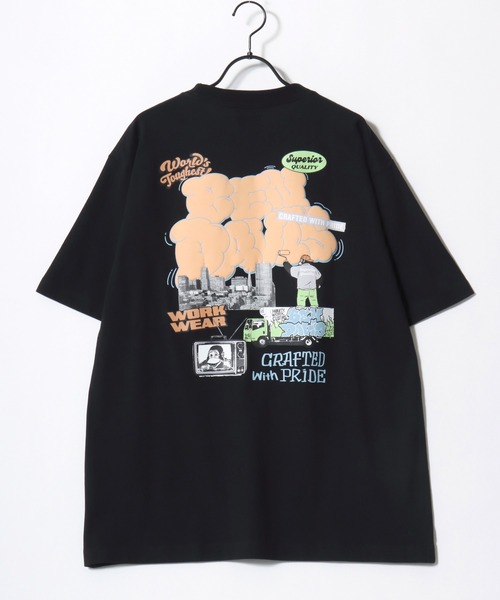 BEN DAVIS(ベンデイビス)の「BEN DAVIS/ベンデイビス OVERLAP COOL TEE/オーバーサイズ 接触冷感 ストリート ロゴ ワンポイント 半袖Tシャツ/レディース メンズ(Tシャツ/カットソー・メンズ・ブラック/ホワイト/ベージュ/ネイビー・M/L/XL)」の16枚目の写真
