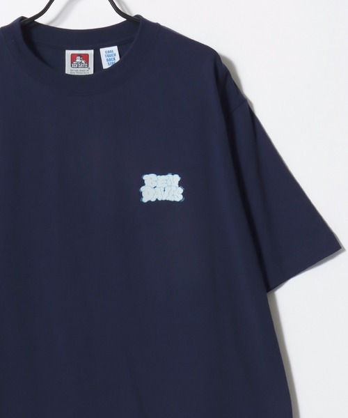 BEN DAVIS(ベンデイビス)の「BEN DAVIS/ベンデイビス OVERLAP COOL TEE/オーバーサイズ 接触冷感 ストリート ロゴ ワンポイント 半袖Tシャツ/レディース メンズ(Tシャツ/カットソー・メンズ・ブラック/ホワイト/ベージュ/ネイビー・M/L/XL)」の11枚目の写真