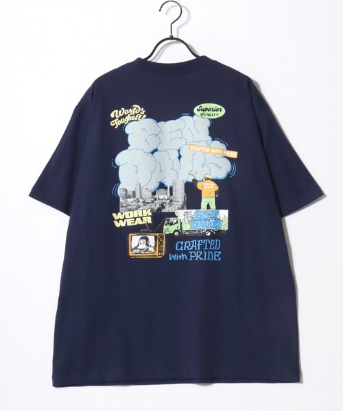 BEN DAVIS(ベンデイビス)の「BEN DAVIS/ベンデイビス OVERLAP COOL TEE/オーバーサイズ 接触冷感 ストリート ロゴ ワンポイント 半袖Tシャツ/レディース メンズ(Tシャツ/カットソー・メンズ・ブラック/ホワイト/ベージュ/ネイビー・M/L/XL)」の20枚目の写真
