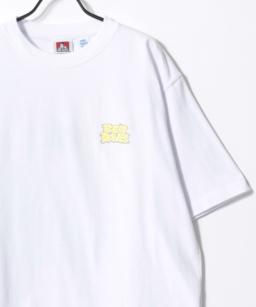BEN DAVIS(ベンデイビス)の「BEN DAVIS/ベンデイビス OVERLAP COOL TEE/オーバーサイズ 接触冷感 ストリート ロゴ ワンポイント 半袖Tシャツ/レディース メンズ(Tシャツ/カットソー・メンズ・ブラック/ホワイト/ベージュ/ネイビー・M/L/XL)」の5枚目の写真