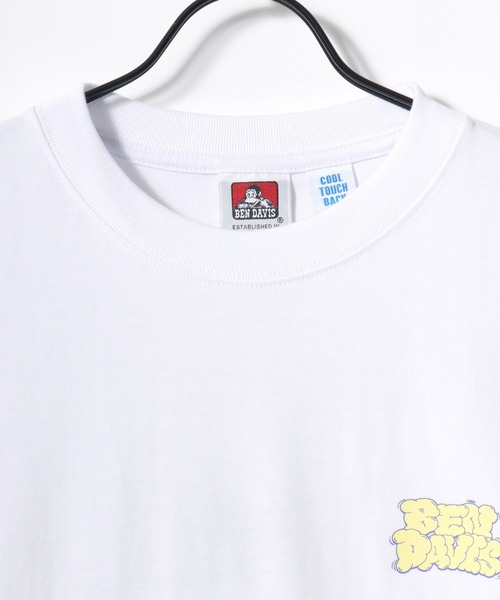 BEN DAVIS(ベンデイビス)の「BEN DAVIS/ベンデイビス OVERLAP COOL TEE/オーバーサイズ 接触冷感 ストリート ロゴ ワンポイント 半袖Tシャツ/レディース メンズ(Tシャツ/カットソー・メンズ・ブラック/ホワイト/ベージュ/ネイビー・M/L/XL)」の21枚目の写真