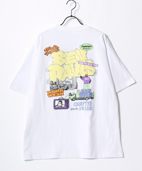 BEN DAVIS(ベンデイビス)の「BEN DAVIS/ベンデイビス OVERLAP COOL TEE/オーバーサイズ 接触冷感 ストリート ロゴ ワンポイント 半袖Tシャツ/レディース メンズ(Tシャツ/カットソー・メンズ・ブラック/ホワイト/ベージュ/ネイビー・M/L/XL)」の14枚目の写真