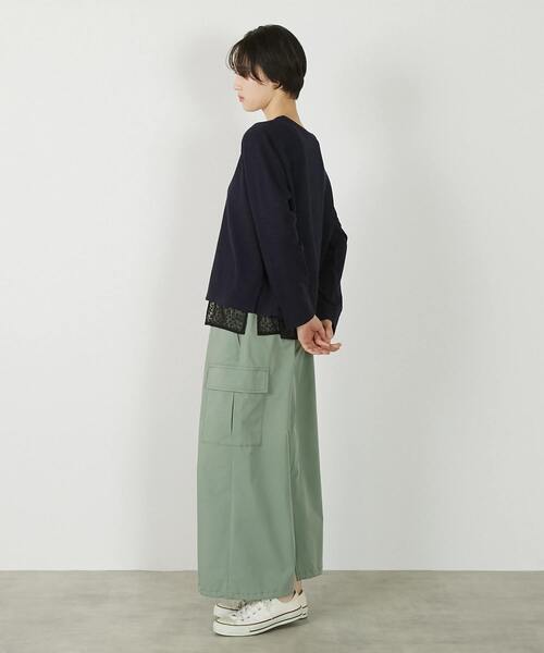 MELROSE claire（メルローズ クレール）の「【アソートイージーカーゴスカート】（スカート・レディース・ライトカーキ/オフホワイト/インディゴブルー・2/3）」の16枚目の写真