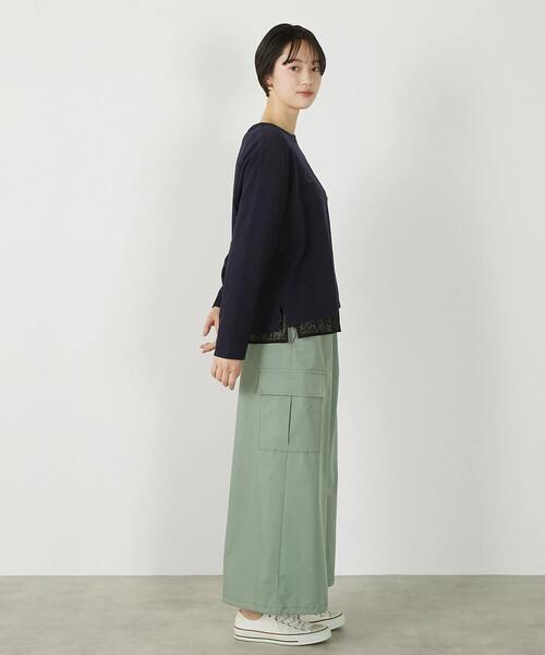 MELROSE claire（メルローズ クレール）の「【アソートイージーカーゴスカート】（スカート・レディース・ライトカーキ/オフホワイト/インディゴブルー・2/3）」の20枚目の写真