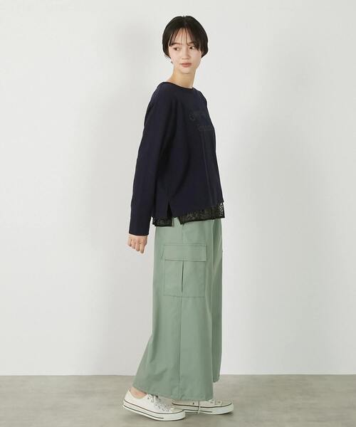 MELROSE claire（メルローズ クレール）の「【アソートイージーカーゴスカート】（スカート・レディース・ライトカーキ/オフホワイト/インディゴブルー・2/3）」の21枚目の写真